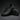 Cascade barefoot sneaker in black with grey, studio pair with one shoe showing the tread sole