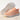 Grove barefoot sneaker in peach pink, pair showing the wide toe box and white tread sole