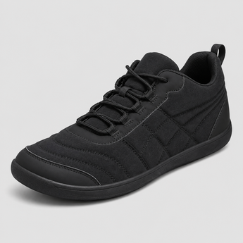 Aspen barefoot shoe in black, studio