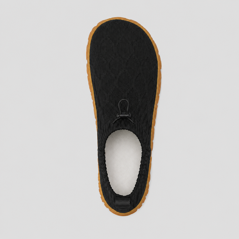 Overhead view of the Ease showing its wide barefoot toe box