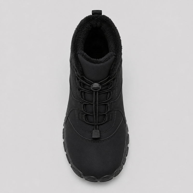 Overhead view of the Emberfield showing its wide barefoot toe box