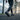 Wave barefoot sneaker for men in charcoal grey, worn on a wet city street, side view