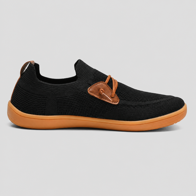 Side view of the Loafers showing the level zero drop sole