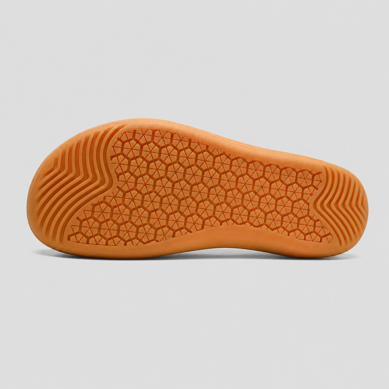 Three quarter view of the Loafers showing the flexible rubber sole