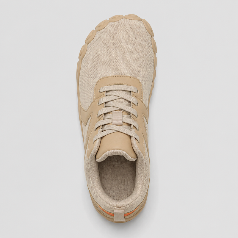 Overhead view of the Meridian showing its extra wide five toe box