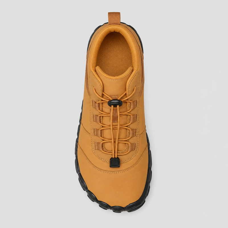 Overhead view of the Polar showing its wide barefoot toe box