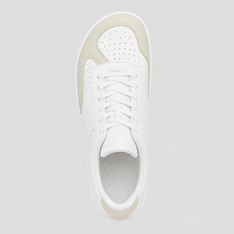 Rally barefoot retro court sneaker photographed in the studio