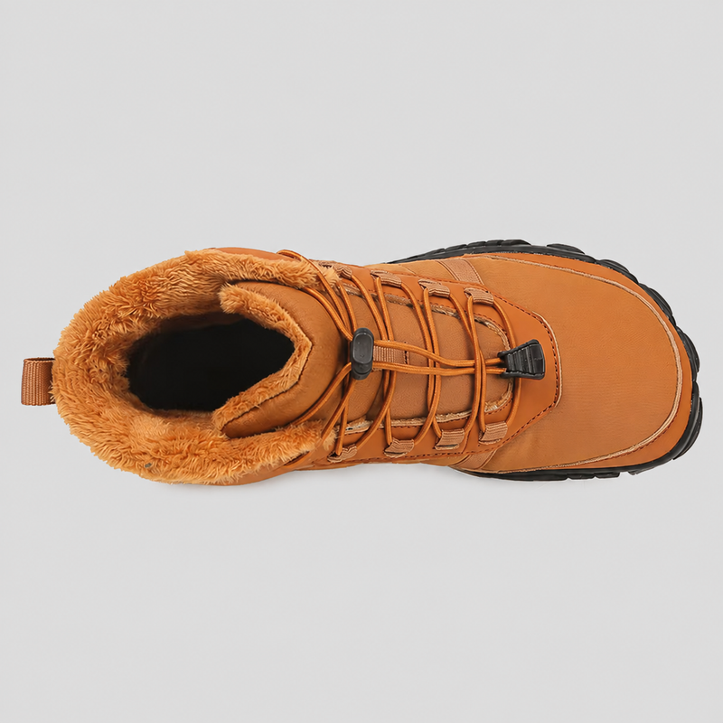 Overhead view of the StripeBase showing its wide barefoot toe box