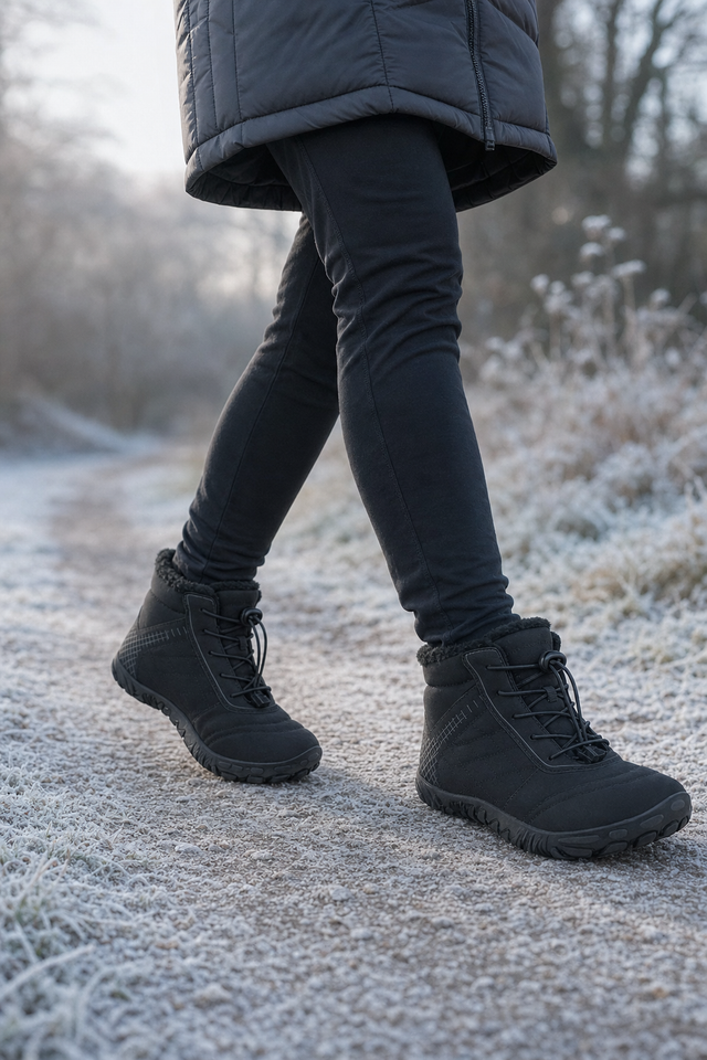 Walking easily along a frosty trail in the FrostSpire