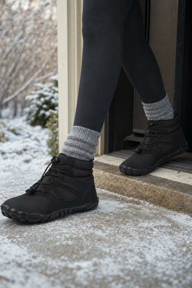 Stepping outside in the FrostVenture on a cold winter day
