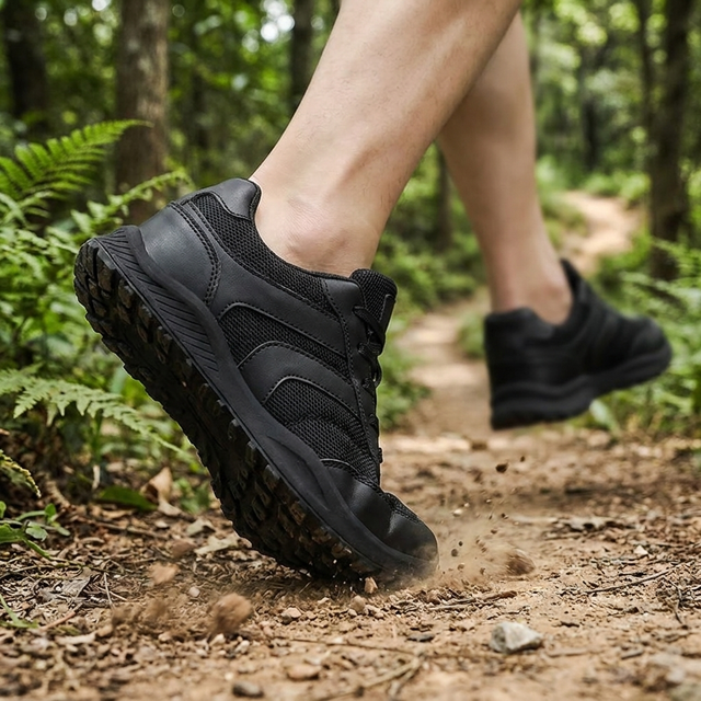 Walking easily on a pavement in the Boulder