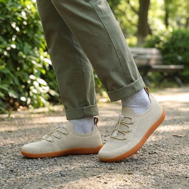 Walking easily on a park path in the Willow