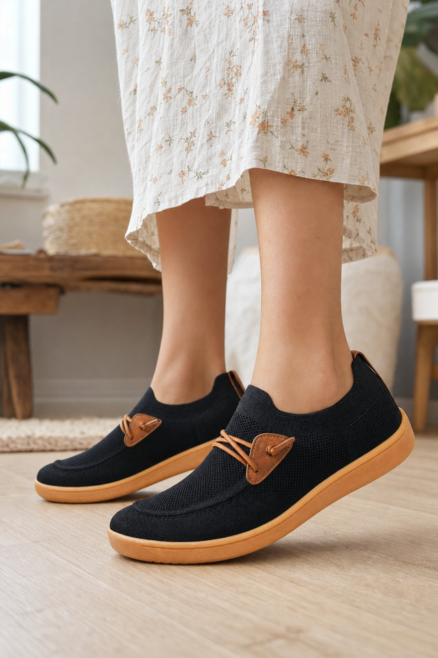 Day one, wearing the Loafers indoors on a wooden floor