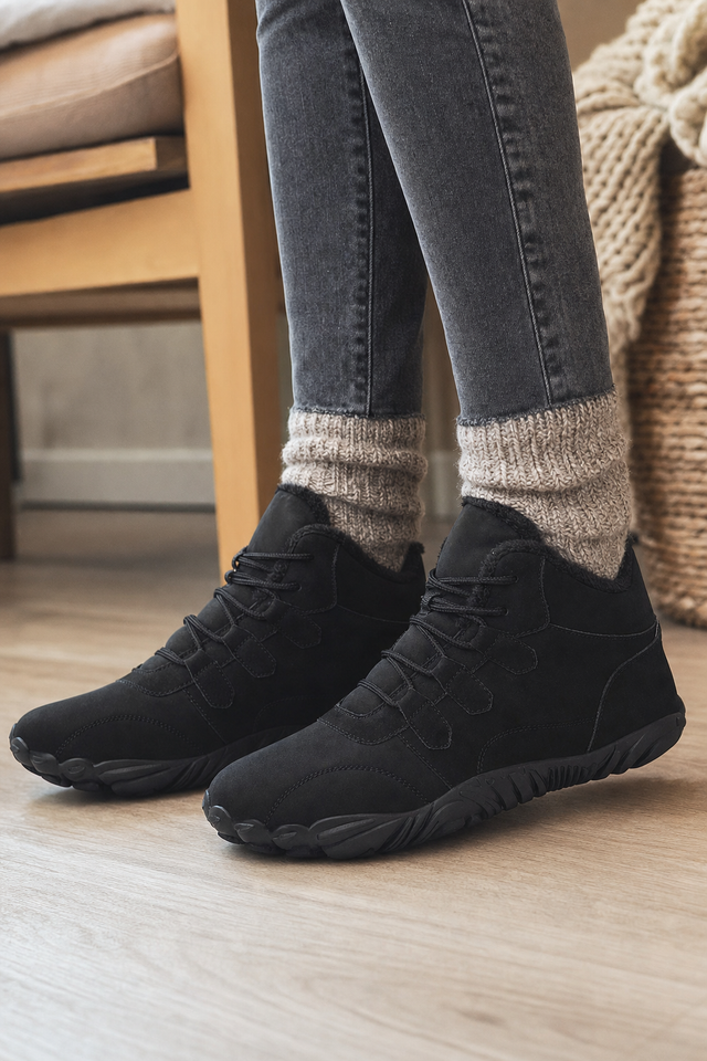 Day one, wearing the Northbound indoors on a wooden floor