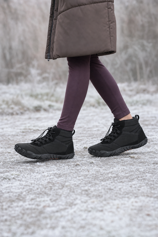 Walking easily along a frosty trail in the Polar