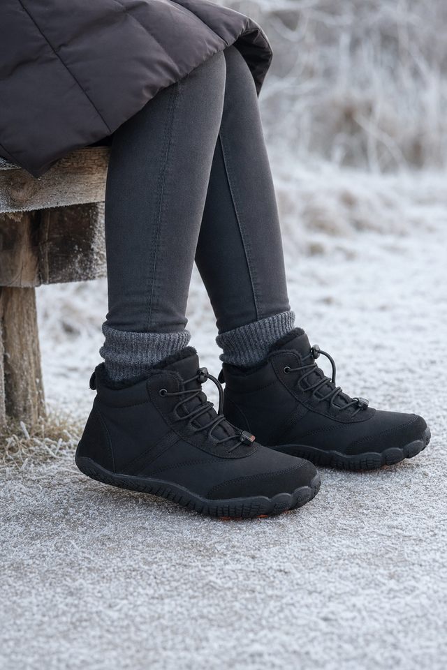 Sitting outside in the Snowy after a winter walk
