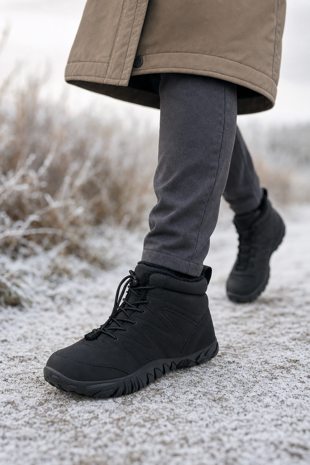 Walking easily along a frosty path in the Tundra